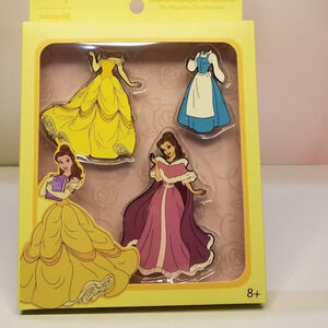 Loungefly Disney Beauty and the Beast  Belle Magnetic Paper Doll Pin Set NWT